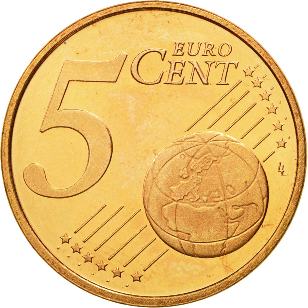 Netherlands, 5 Euro Cent, 2002, MS(65-70), Copper Plated Steel, KM:236