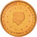Paesi Bassi, Euro Cent, 2002, FDC, Acciaio placcato rame, KM:234