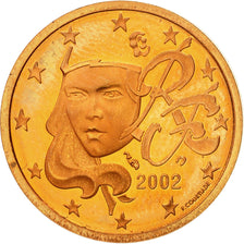 France, 2 Euro Cent, 2002, MS(65-70), Copper Plated Steel, KM:1283