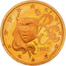 France, 2 Euro Cent, 2002, MS(65-70), Copper Plated Steel, KM:1283