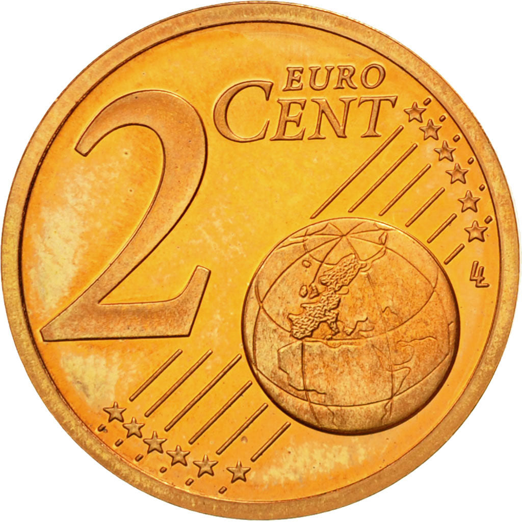 France, 2 Euro Cent, 2002, MS(65-70), Copper Plated Steel, KM:1283