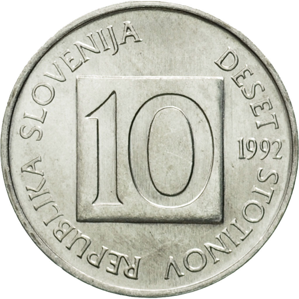 Coin, Slovenia, 10 Stotinov, 1992, MS(65-70), Aluminum, KM:7