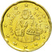 Coin, San Marino, 20 Euro Cent, 2002, Rome, MS(65-70), Brass, KM:444