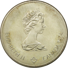 Coin, Canada, Elizabeth II, Jeux Olympiques d'Hiver, 10 Dollars, 1974, Royal
