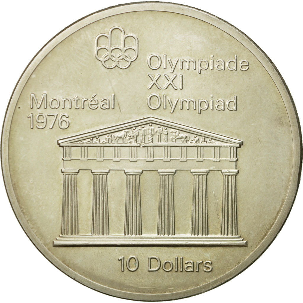 Coin, Canada, Elizabeth II, Jeux Olympiques d'Hiver, 10 Dollars, 1974, Royal