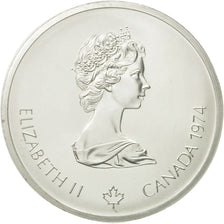 Coin, Canada, Elizabeth II, Jeux Olympiques d'Hiver, 10 Dollars, 1974, Royal