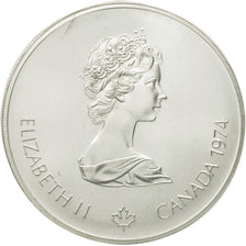 Coin, Canada, Elizabeth II, Jeux Olympiques d'Hiver, 5 Dollars, 1974, Royal