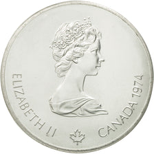 Coin, Canada, Elizabeth II, Jeux Olympiques d'Hiver, 5 Dollars, 1974, Royal