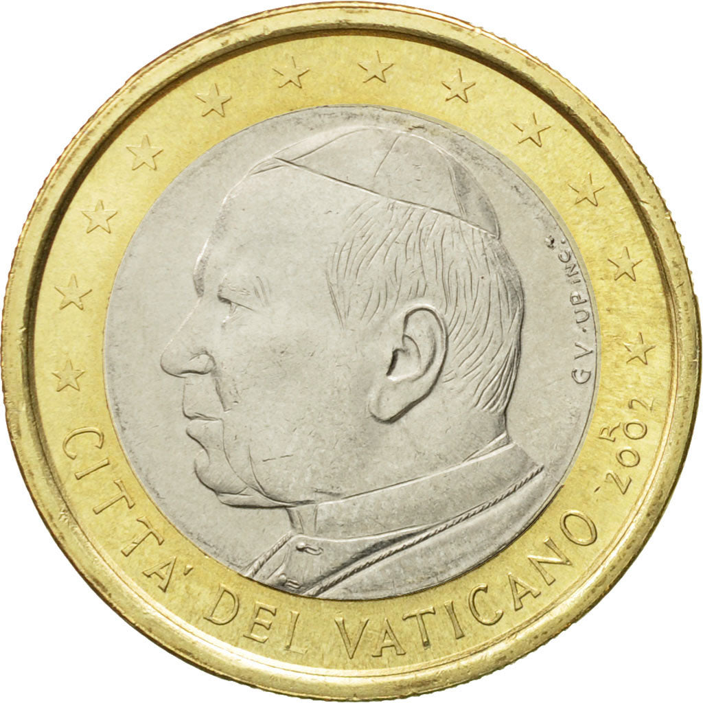 VATICAN CITY, Euro, 2002, MS(63), Bi-Metallic, KM:347