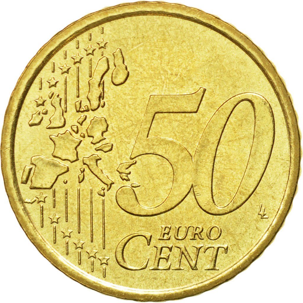 VATICAN CITY, 50 Euro Cent, 2002, MS(63), Brass, KM:346