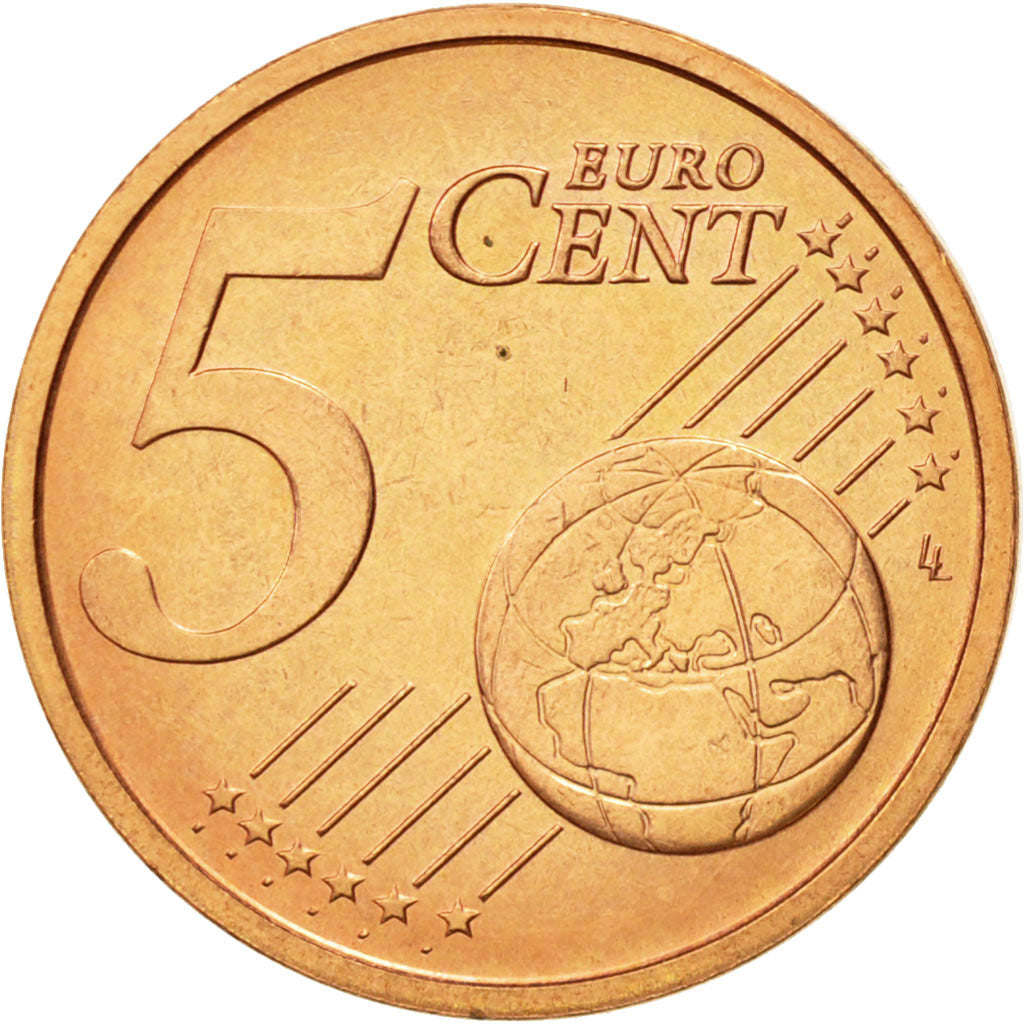 CITTÀ DEL VATICANO, 5 Euro Cent, 2002, SPL, Acciaio placcato rame, KM:343