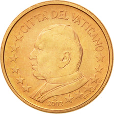 VATICAN CITY, Euro Cent, 2002, MS(63), Copper Plated Steel, KM:341