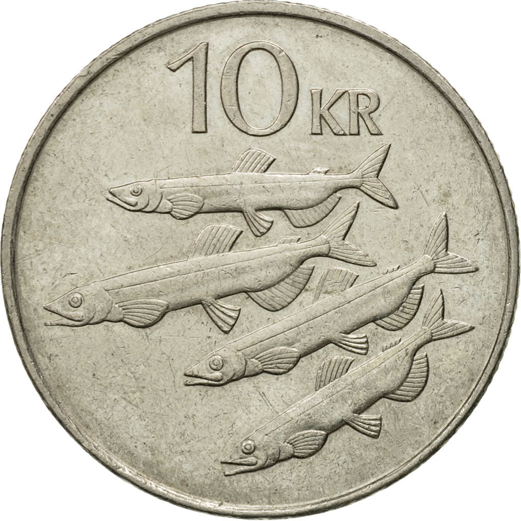 Coin, Iceland, 10 Kronur, 1994, EF(40-45), Copper-nickel, KM:29.1