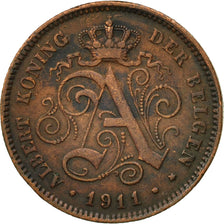 Coin, Belgium, Albert I, 2 Centimes, 1911, EF(40-45), Copper, KM:64