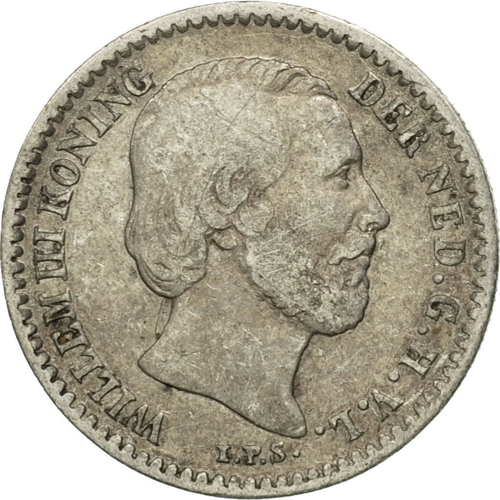 Moneda, Países Bajos, William III, 10 Cents, 1885, MBC, Plata, KM:80