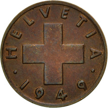 Coin, Switzerland, Rappen, 1949, Bern, MS(63), Bronze, KM:46