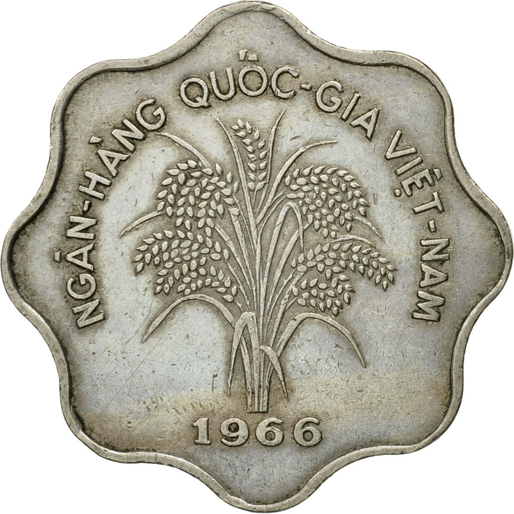 Münze, Vietnam, STATE OF SOUTH VIET NAM, 5 Dông, 1966, UNZ, Copper-nickel