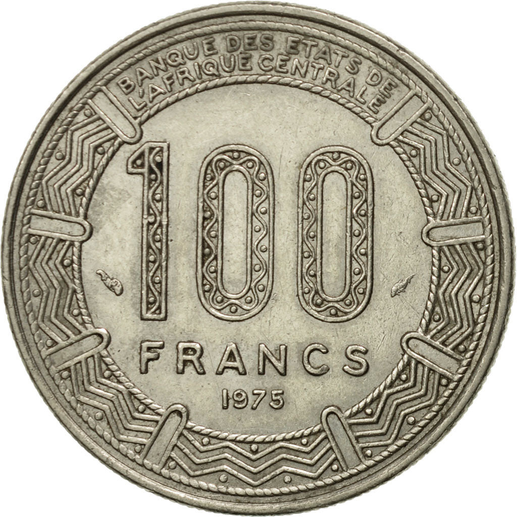 Coin, Congo Republic, 100 Francs, 1975, Paris, EF(40-45), Nickel, KM:2