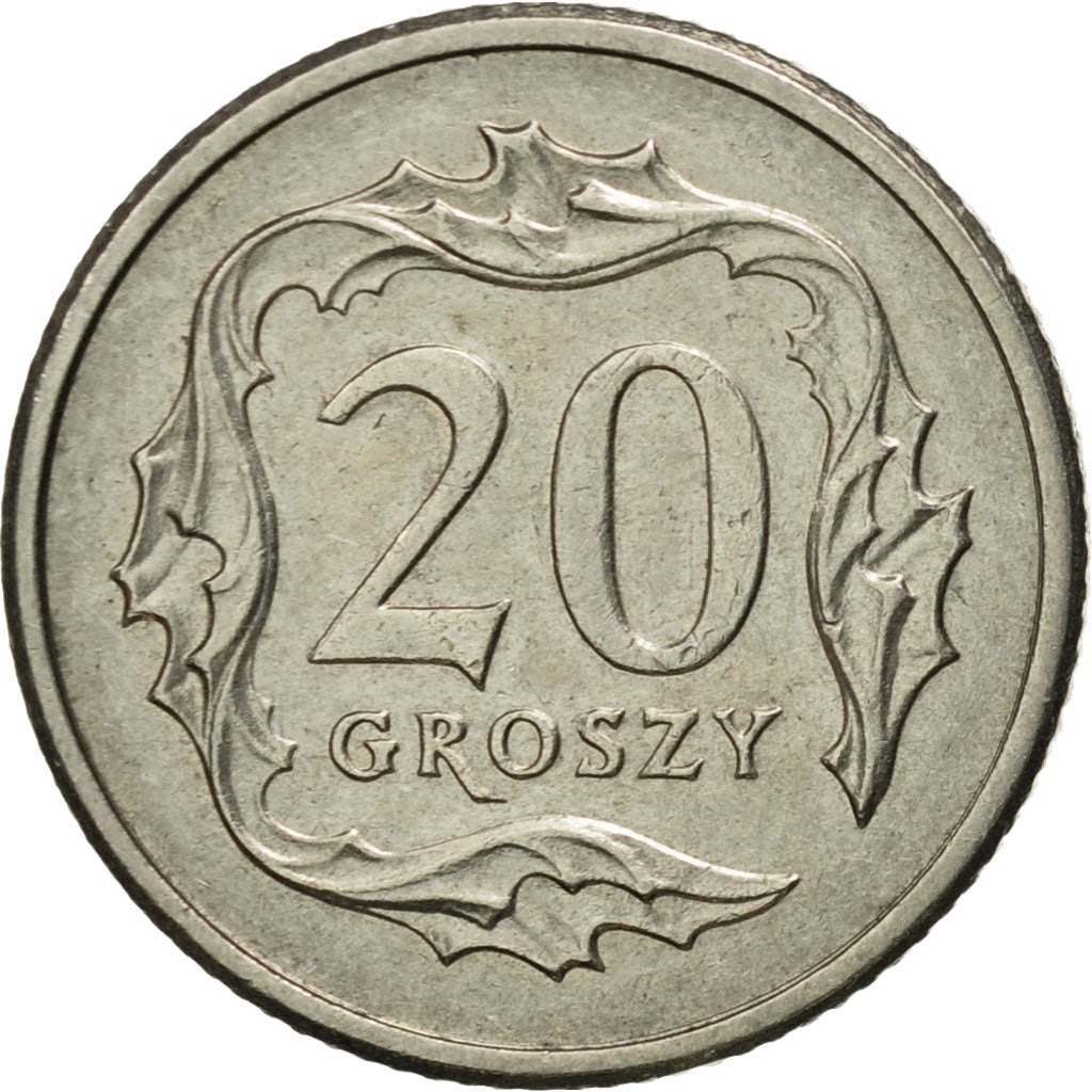 Coin, Poland, 20 Groszy, 1991, Warsaw, MS(63), Copper-nickel, KM:280