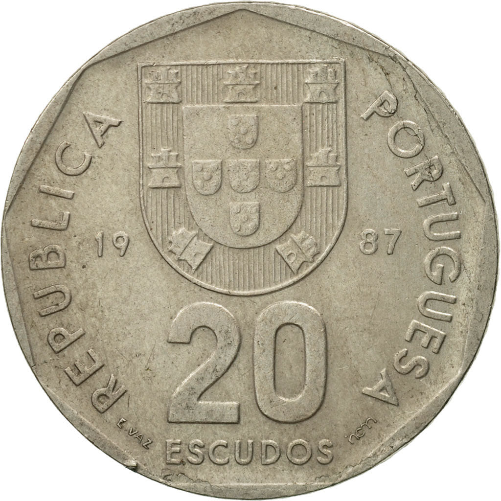 Monnaie, Portugal, 20 Escudos, 1987, Lisbonne, SPL, Copper-nickel, KM:634.1