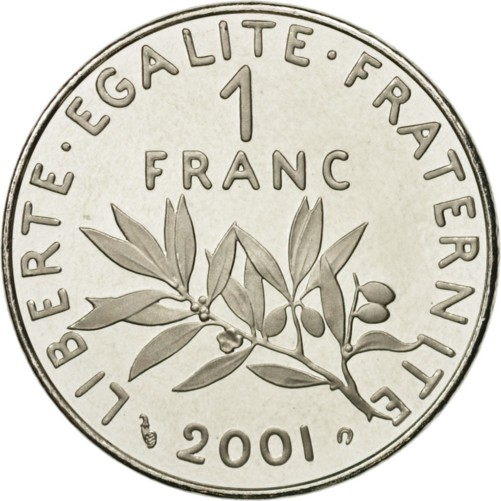 Coin, France, Semeuse, Franc, 2001, Paris, MS(65-70), Nickel, KM:925.2