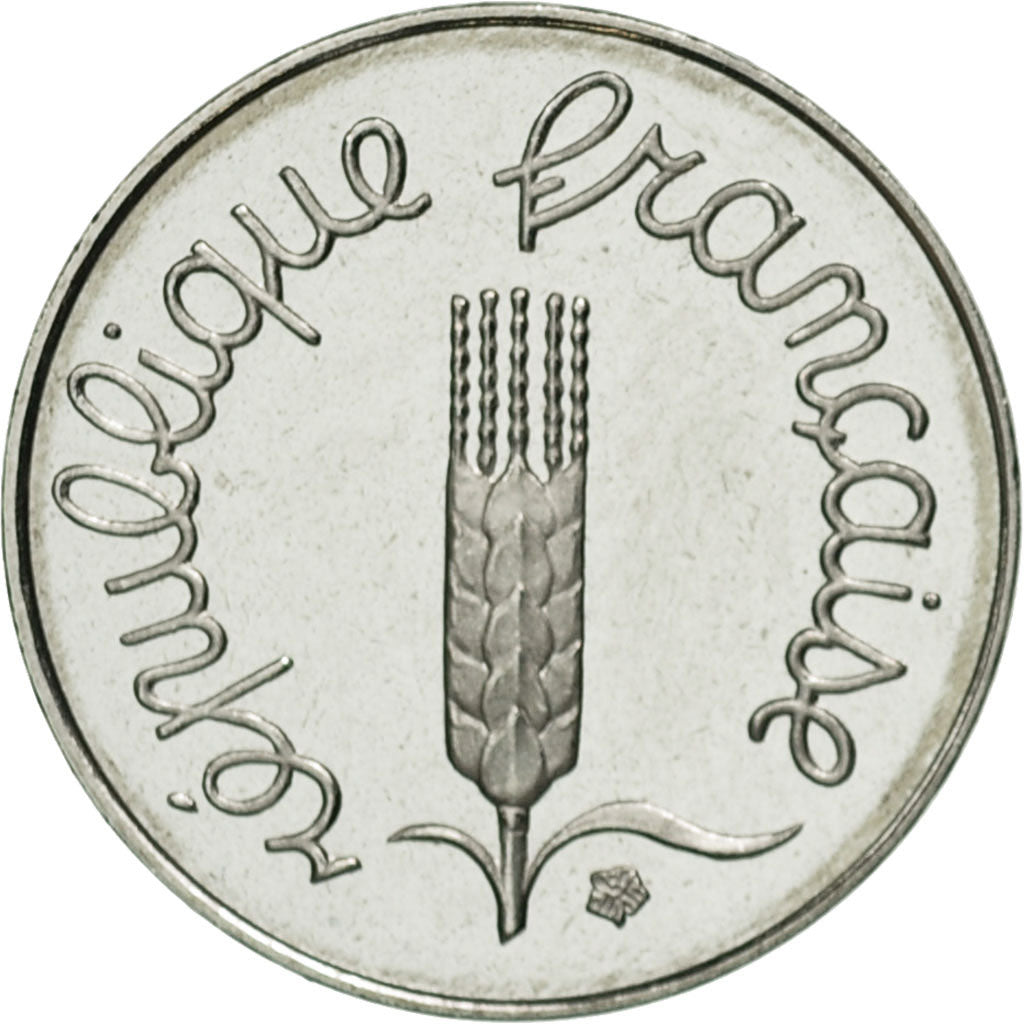 Moneta, Francja, Épi, Centime, 2001, Paris, MS(65-70), Stal nierdzewna, KM:928