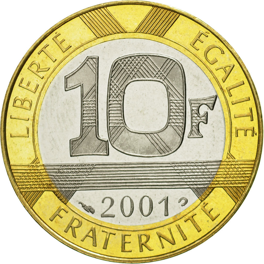 Coin, France, Génie, 10 Francs, 2001, Paris, MS(65-70), Aluminum-Bronze