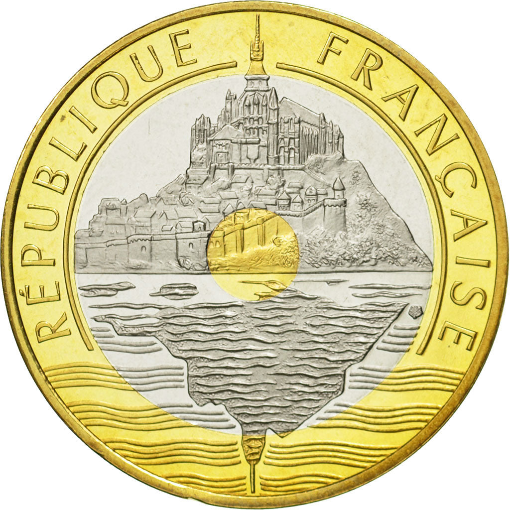 Coin, France, Mont Saint Michel, 20 Francs, 2001, Paris, MS(65-70)