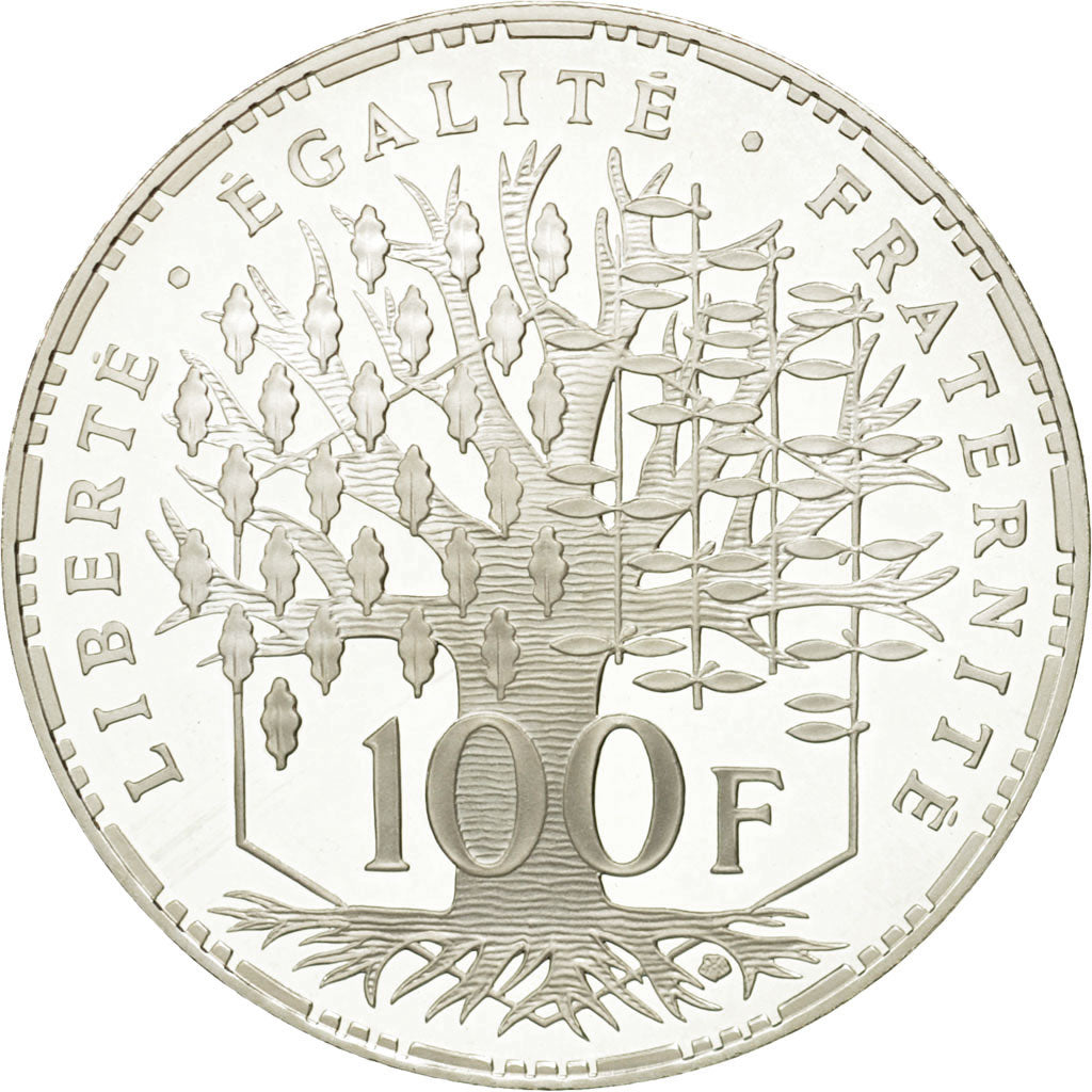 Coin, France, 100 Francs, 2001, Paris, Pantheon, MS(65-70), Silver, KM:1273