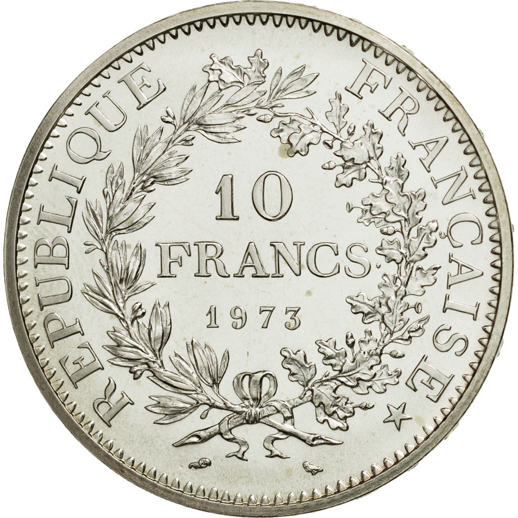 Coin, France, Hercule, 10 Francs, 1973, Paris, MS(63), Silver, KM:932