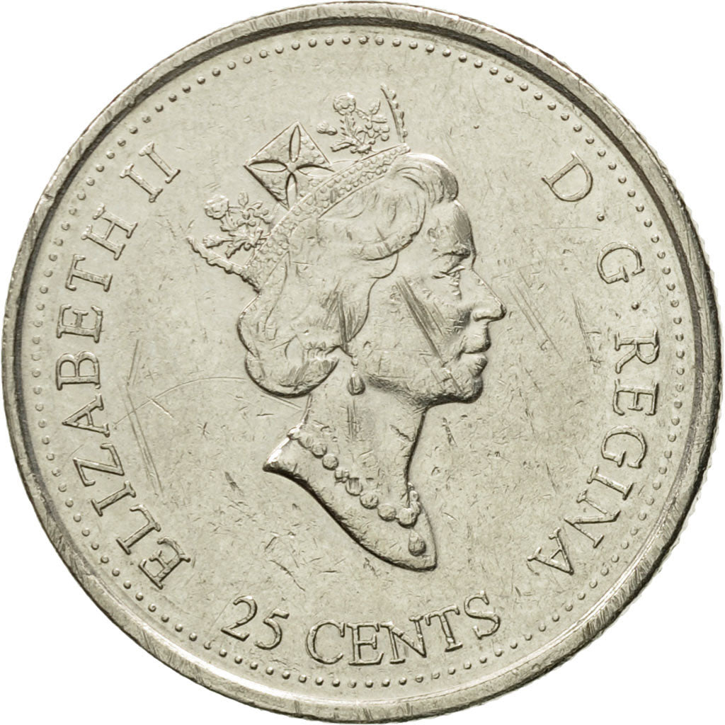 Coin, Canada, Elizabeth II, celebration, 25 Cents, 2000, Royal Canadian Mint