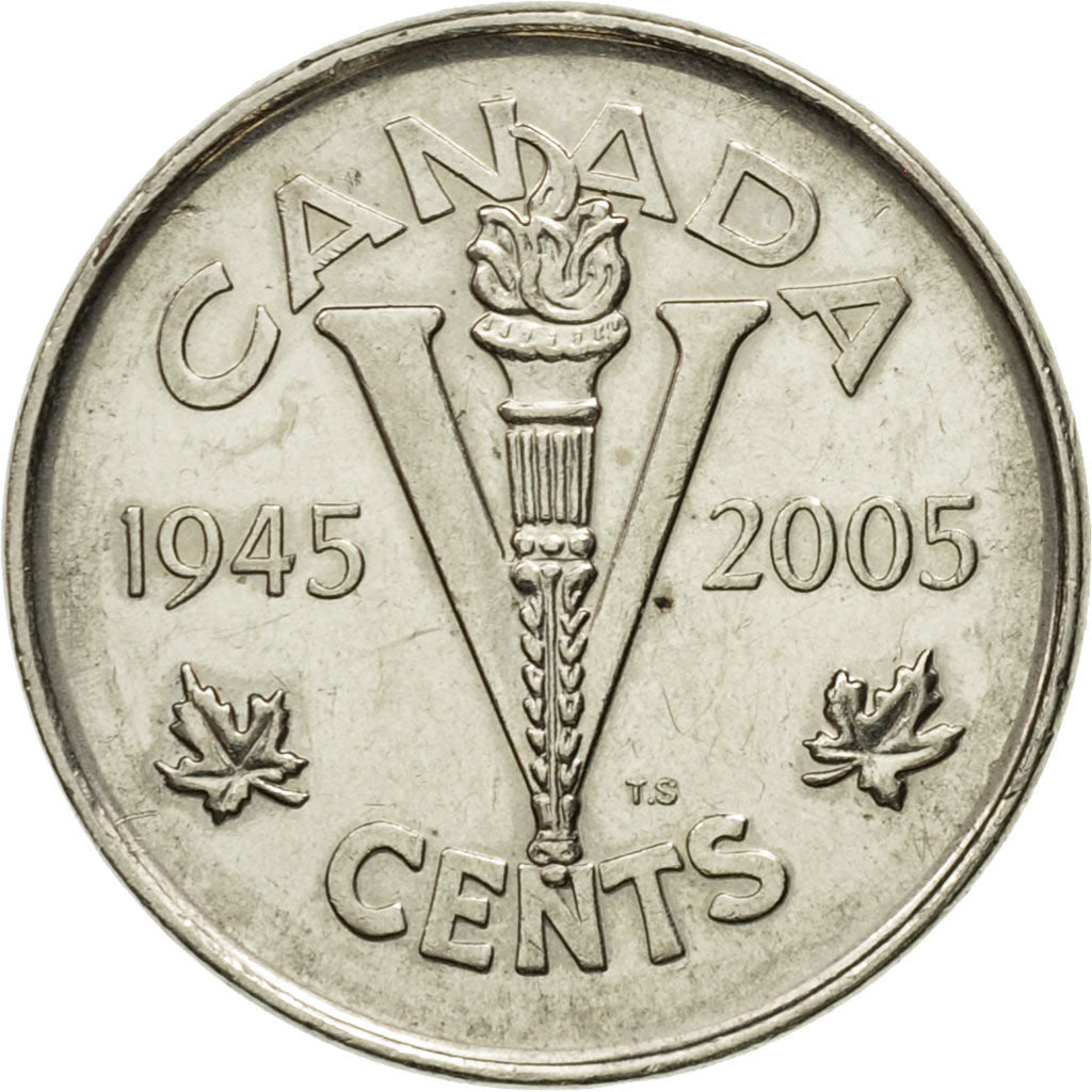 Coin, Canada, Elizabeth II, 60 th anniversary victory in europe 1945-2005, 5