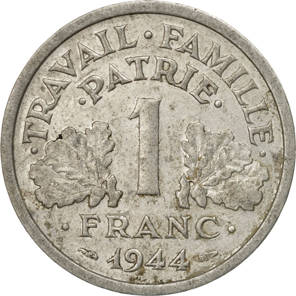 Coin, France, Bazor, Franc, 1944, Rouen, VF(20-25), Aluminum, KM:902.2