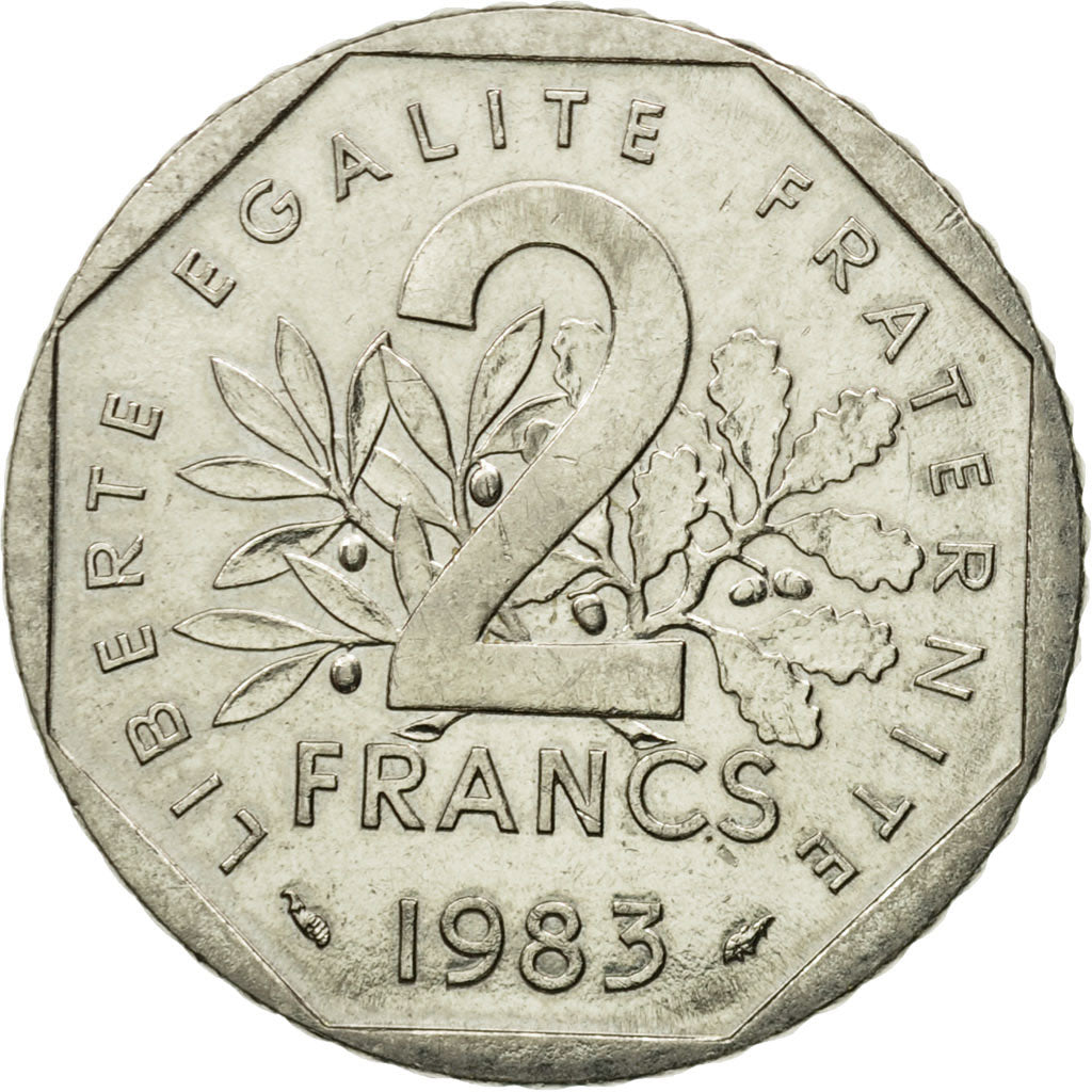 Münze, Frankreich, Semeuse, 2 Francs, 1983, VZ, Nickel, KM:942.1, Gadoury:547