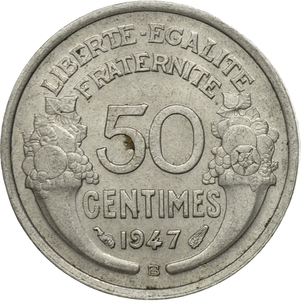 Monnaie, France, Morlon, 50 Centimes, 1947, Beaumont - Le Roger, TB, Aluminium