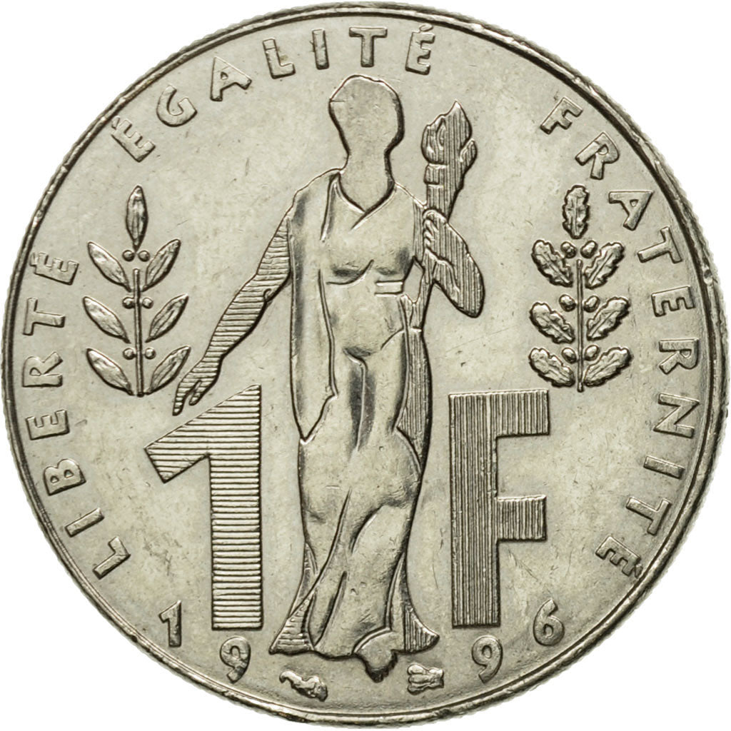 Moneta, Francia, Jacques Rueff, Franc, 1996, BB, Nichel, KM:1160, Gadoury:481