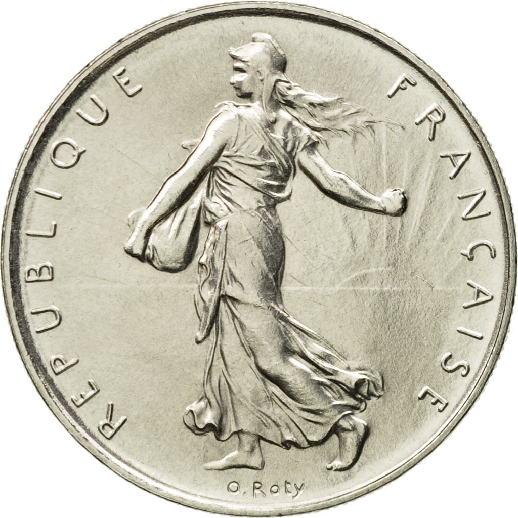 Coin, France, Semeuse, Franc, 1971, Paris, MS(63), Nickel, KM:925.1, Gadoury:474