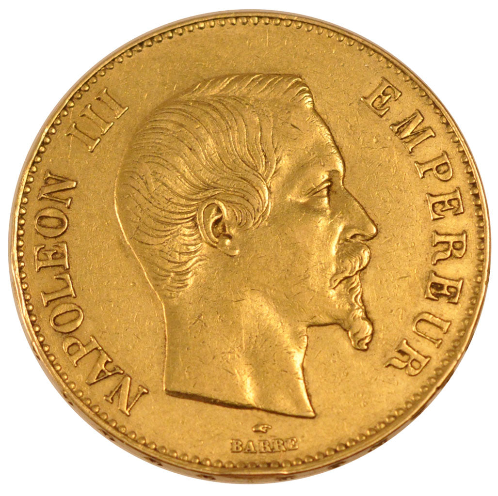 FRANCE, Napoléon III, 100 Francs, 1857, Paris, KM #786.1, EF(40-45), Gold, G...