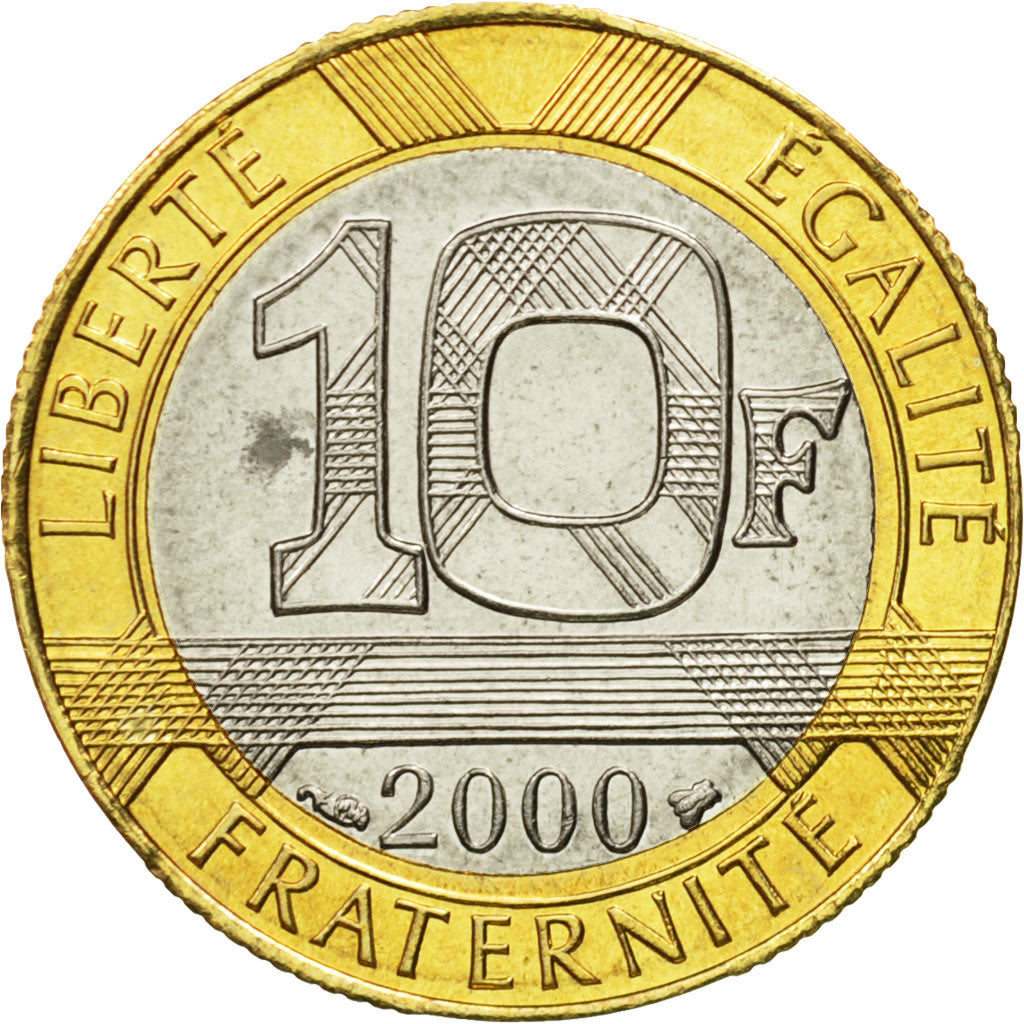Moneda, Francia, Génie, 10 Francs, 2000, Paris, SC, Aluminio - bronce