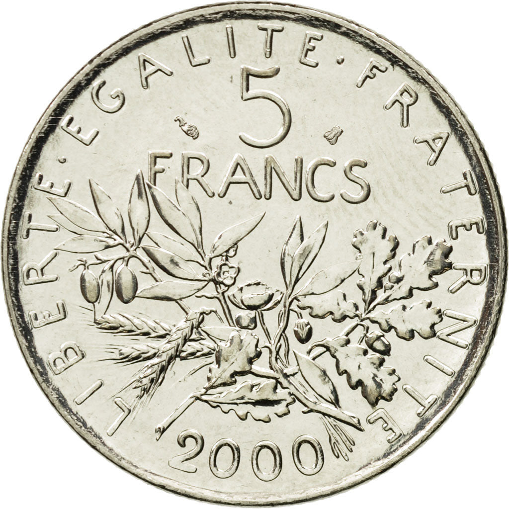 Monnaie, France, Semeuse, 5 Francs, 2000, Paris, SPL, Nickel Clad Copper-Nickel