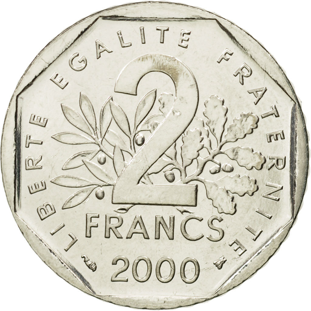 Monnaie, France, Semeuse, 2 Francs, 2000, Paris, SPL, Nickel, Gadoury:547