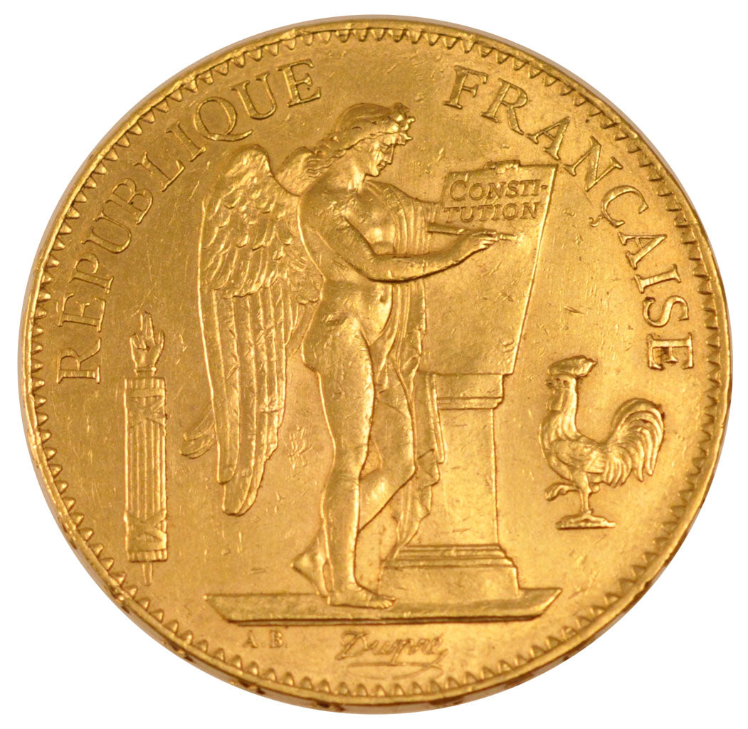 FRANCE, Génie, 100 Francs, 1879, Paris, KM #832, AU(50-53), Gold, Gadoury #1137,