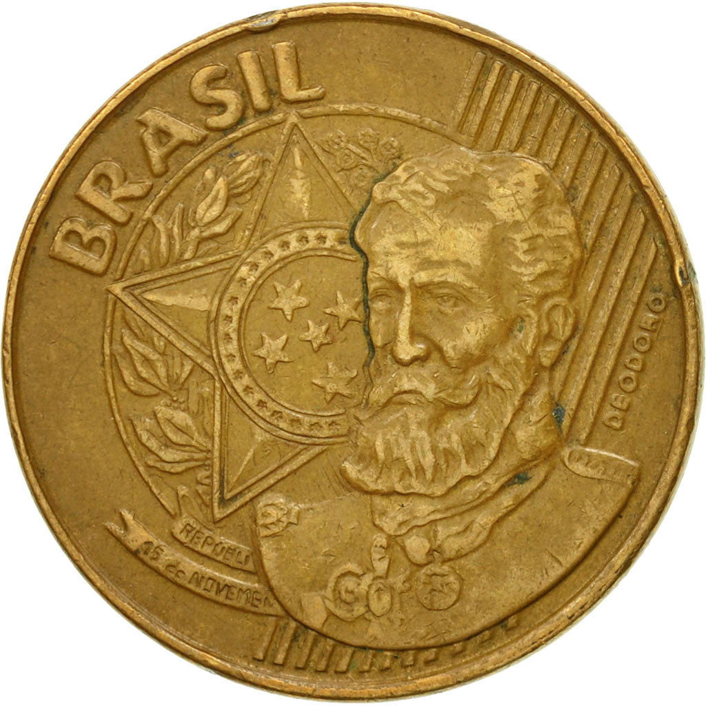 Monnaie, Brésil, 25 Centavos, 2002, TTB, Bronze Plated Steel, KM:650