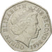 Moneta, Jersey, Elizabeth II, 50 Pence, 1998, BB, Rame-nichel, KM:108