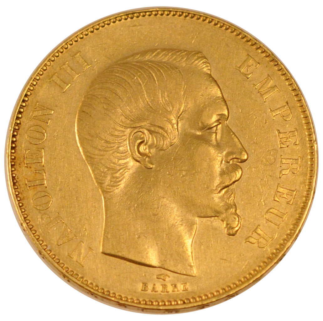 Second Empire, 50 Francs or Napoléon III tête nue