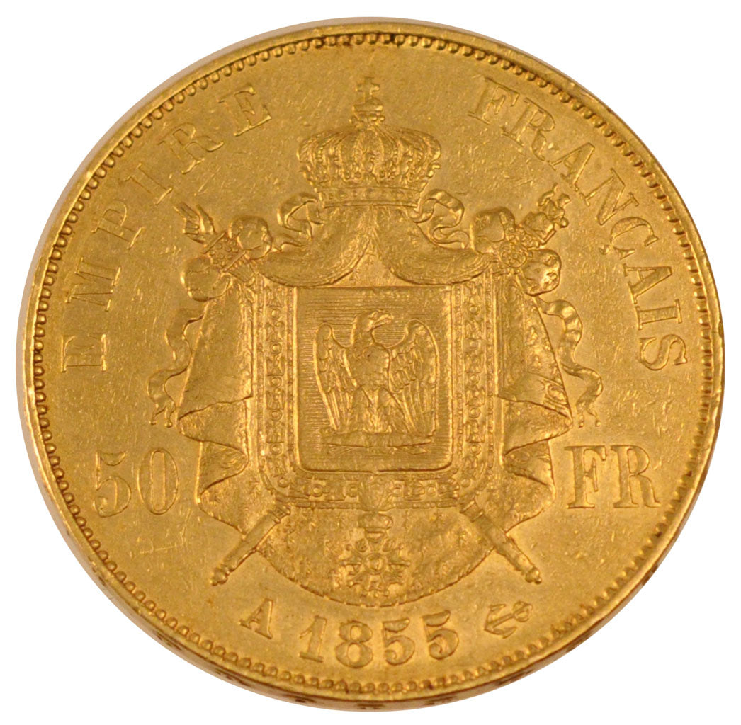 Second Empire, 50 Francs or Napoléon III tête nue
