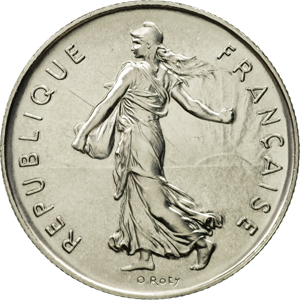 Coin, France, Semeuse, 5 Francs, 1974, Paris, MS(65-70), Nickel Clad