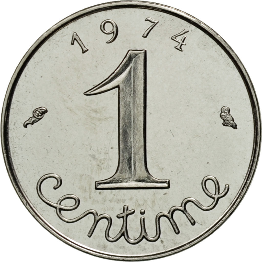 Moneta, Francia, Épi, Centime, 1974, Paris, FDC, Acciaio inossidabile, KM:928