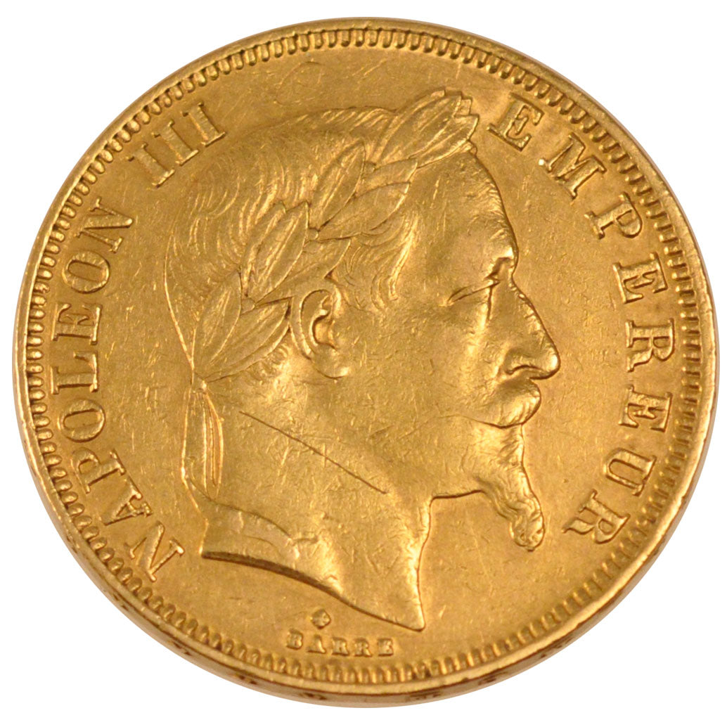 FRANCE, Napoléon III, 50 Francs, 1862, Strasbourg, KM #804.2, AU(50-53), Gold, G