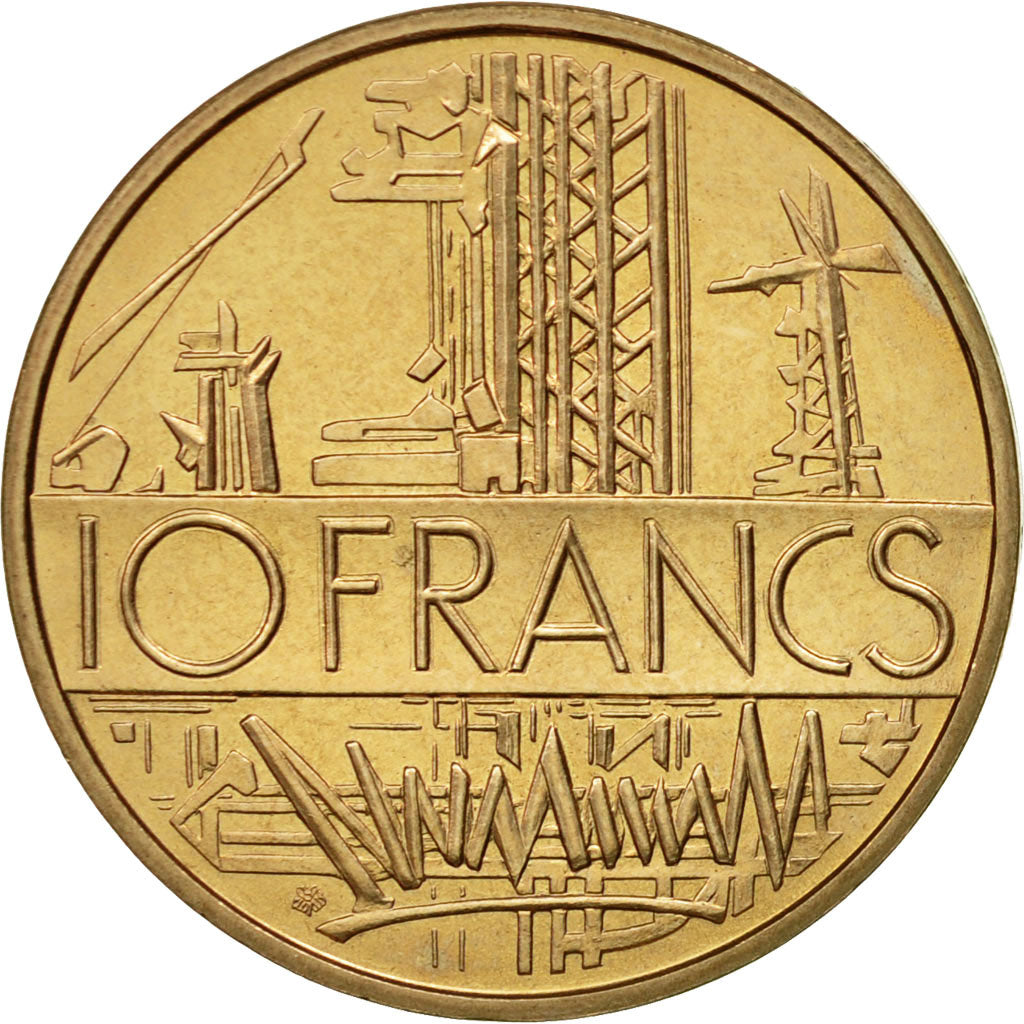 Coin, France, Mathieu, 10 Francs, 1975, Paris, MS(63), Nickel-brass, KM:940